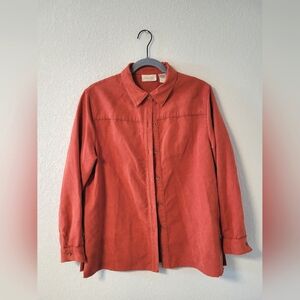 Studio Works Suede Burnt Orange Blouse PL